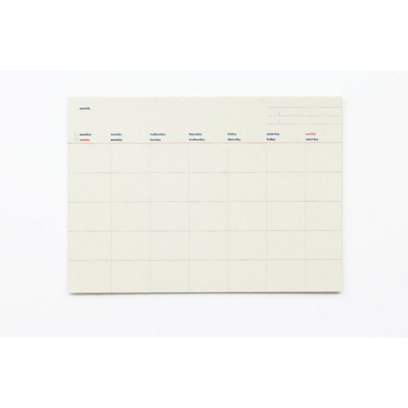 Monthly Sheet A5 - undatiert